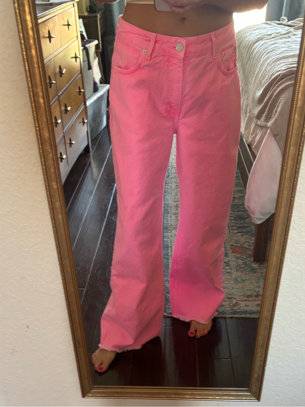 Zara The Boogie Pink Wide-Leg Jeans